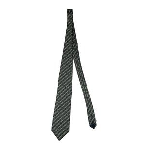 Umo Lorenzo Italy Vintage Men's Brow Silver Geometric Classic Polyester Necktie